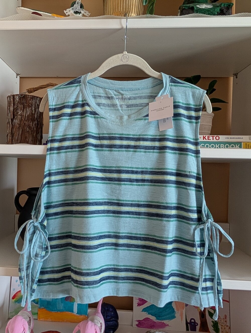 American Eagle AE Sunchaser Side Tie Muscle Tank Top